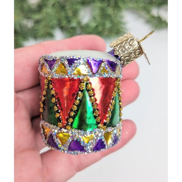 Fancy Drum Retired Old World Christmas Ornament - Picture 4 of 5
